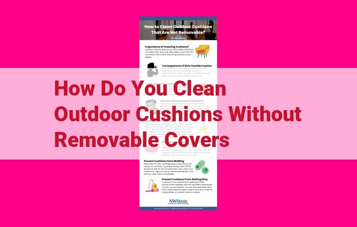 how do you clean outdoor cushions without removable covers