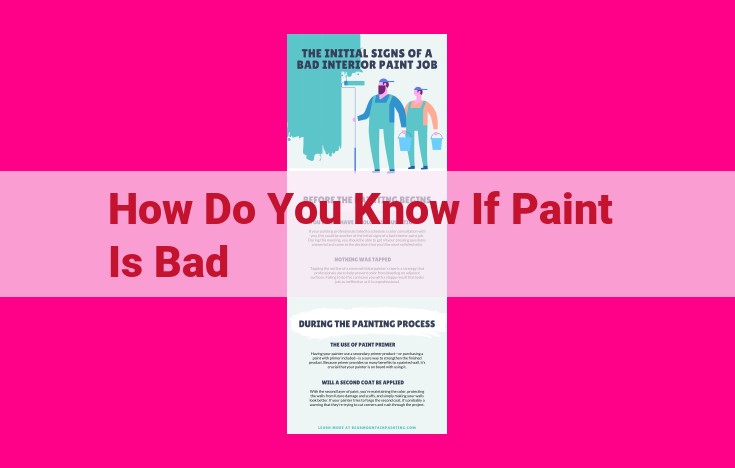 how do you know if paint is bad