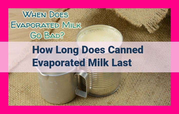 how long does canned evaporated milk last