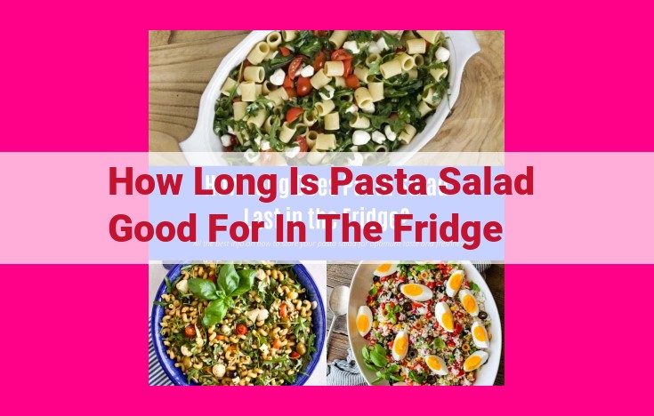 how long is pasta salad good for in the fridge