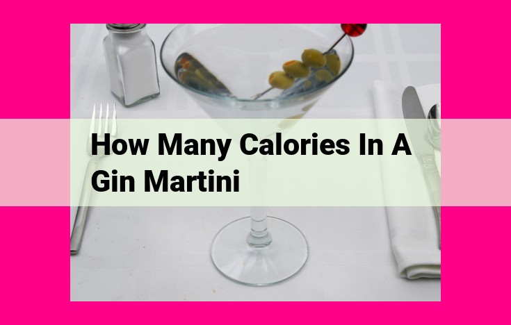 how many calories in a gin martini