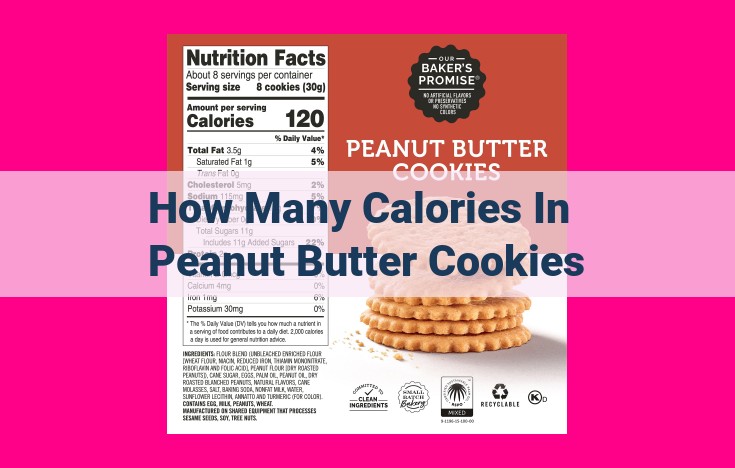 how many calories in peanut butter cookies