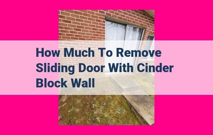 how much to remove sliding door with cinder block wall