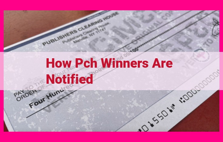 how pch winners are notified