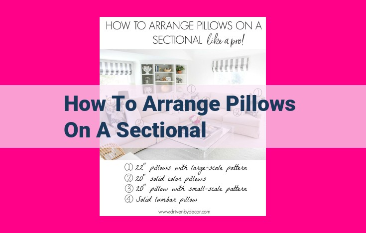 how to arrange pillows on a sectional