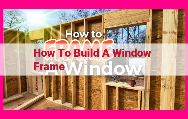 how to build a window frame