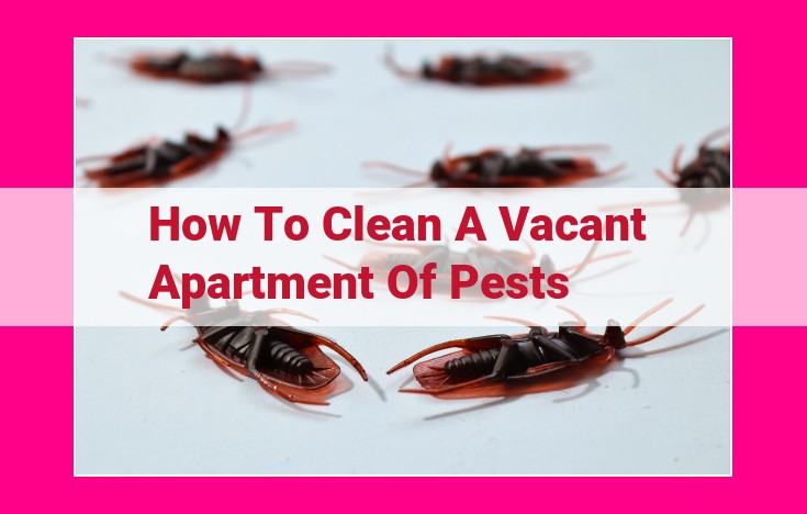 how to clean a vacant apartment of pests