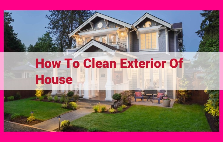 how to clean exterior of house