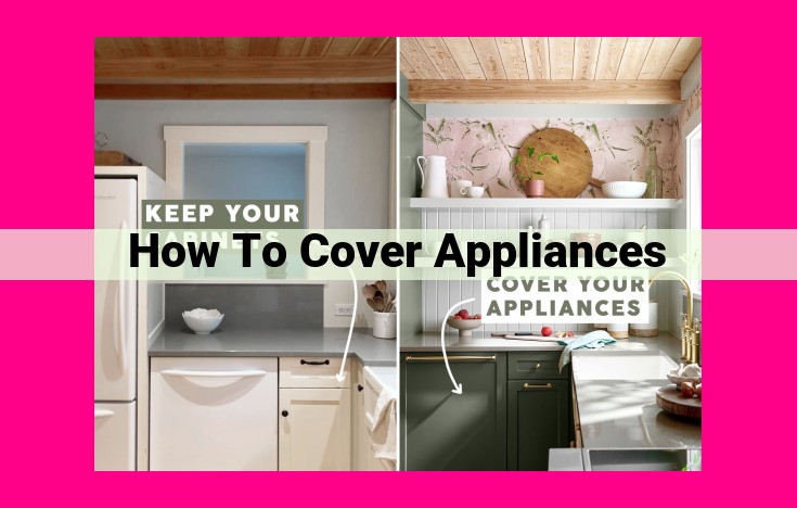 how to cover appliances