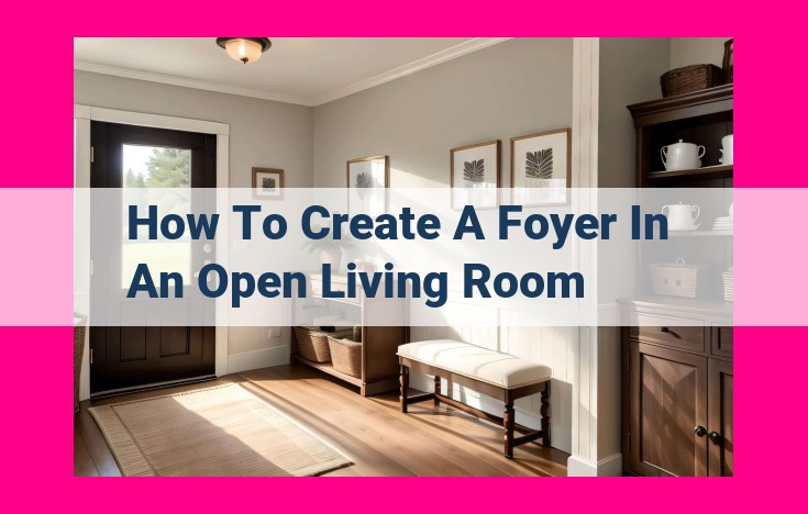 how to create a foyer in an open living room