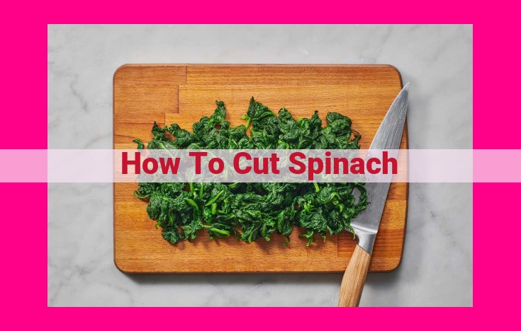 how to cut spinach