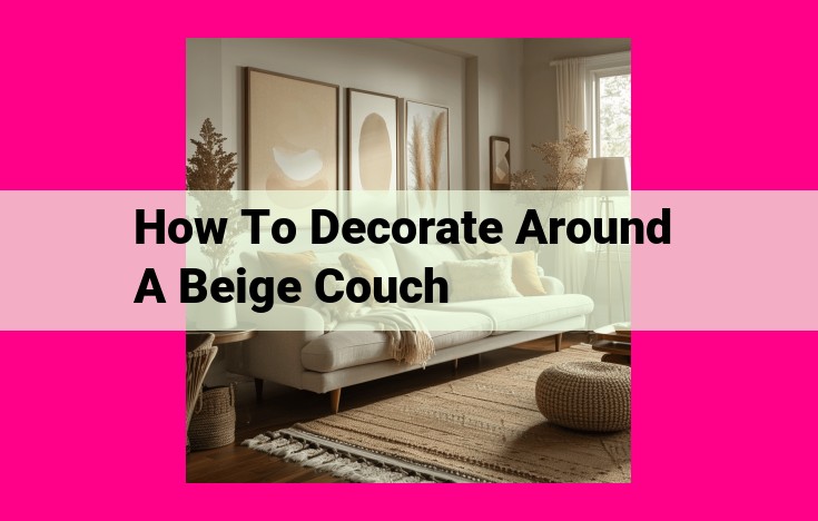 how to decorate around a beige couch