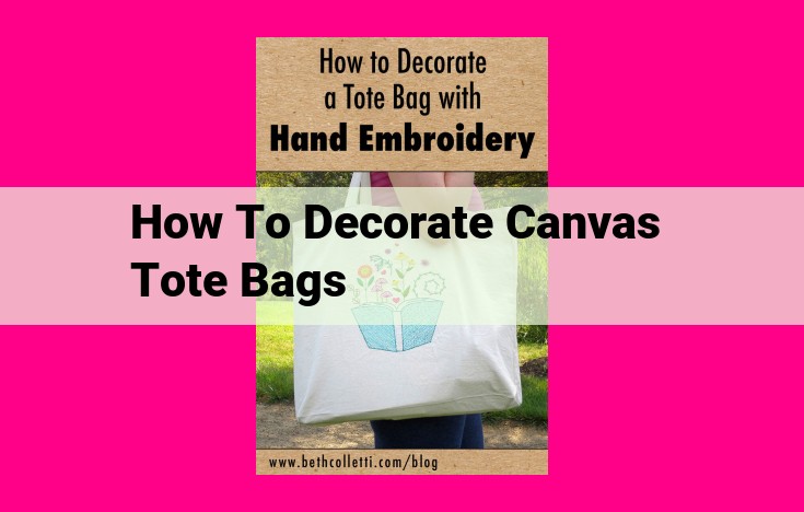 how to decorate canvas tote bags