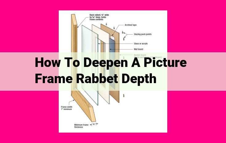 how to deepen a picture frame rabbet depth