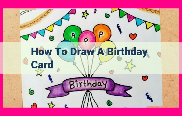 how to draw a birthday card