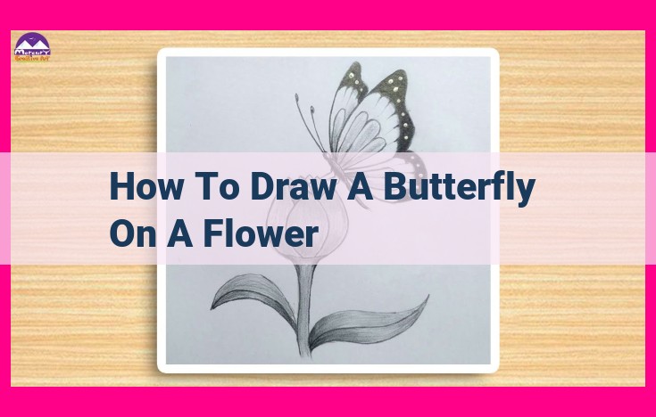 how to draw a butterfly on a flower