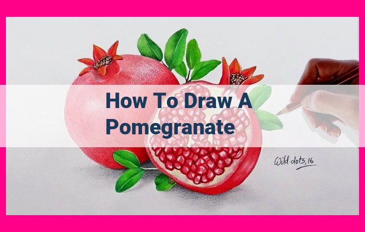 how to draw a pomegranate