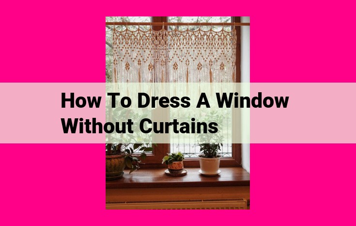 how to dress a window without curtains