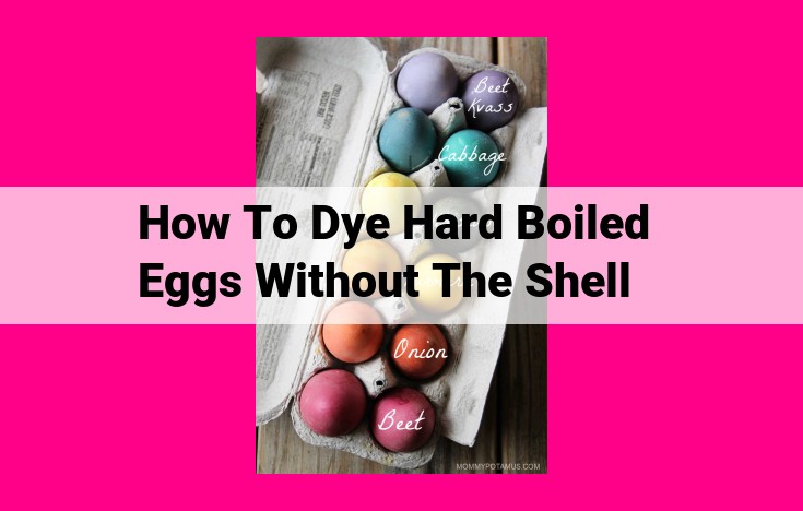 how to dye hard boiled eggs without the shell