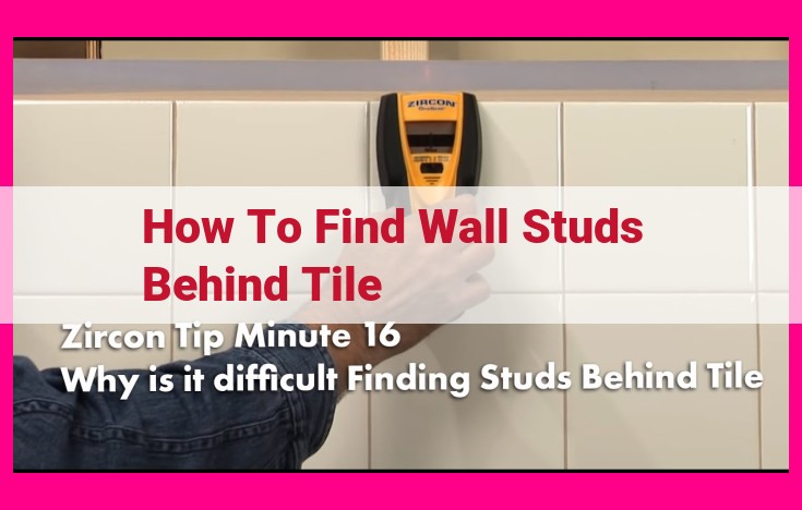 how to find wall studs behind tile