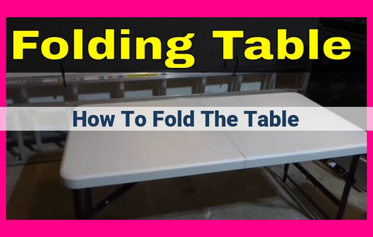 how to fold the table