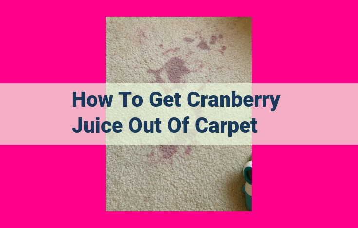 how to get cranberry juice out of carpet