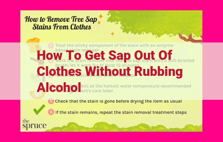 how to get sap out of clothes without rubbing alcohol