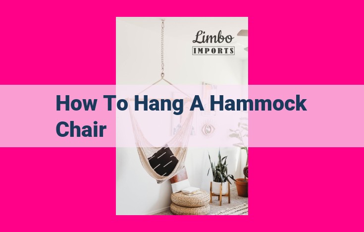 how to hang a hammock chair