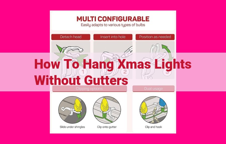 how to hang xmas lights without gutters