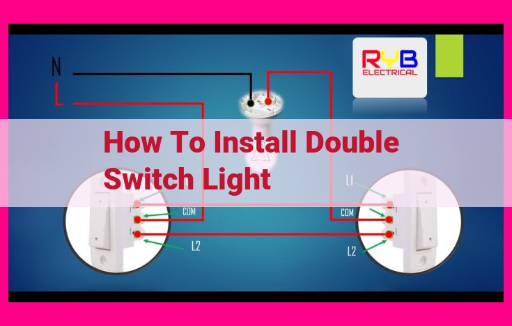 how to install double switch light