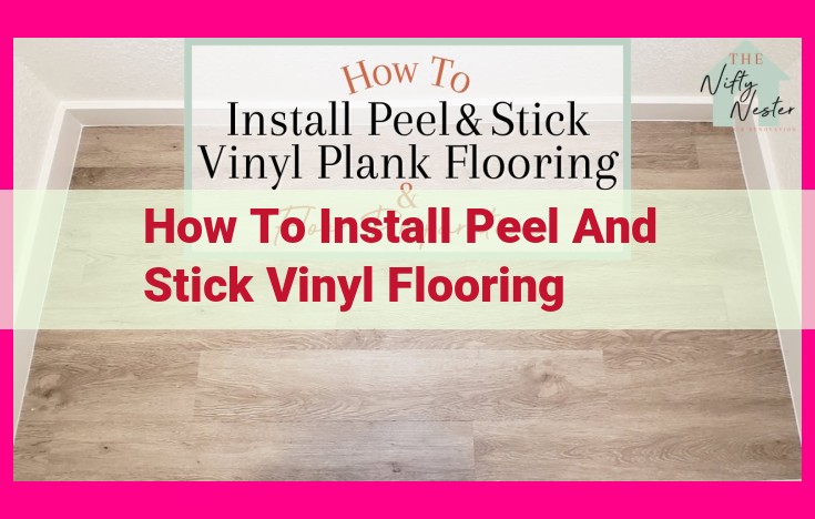 how to install peel and stick vinyl flooring