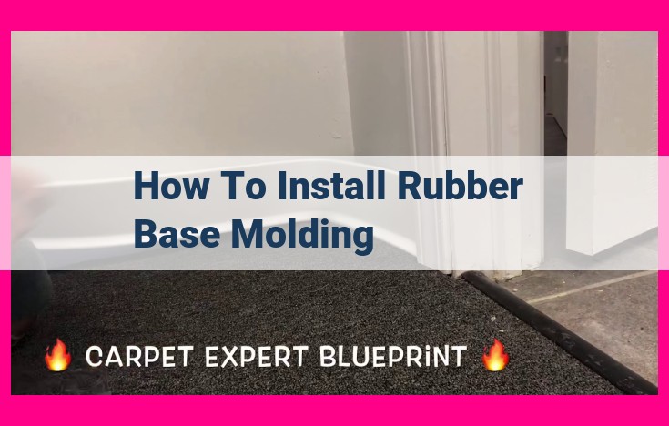 how to install rubber base molding