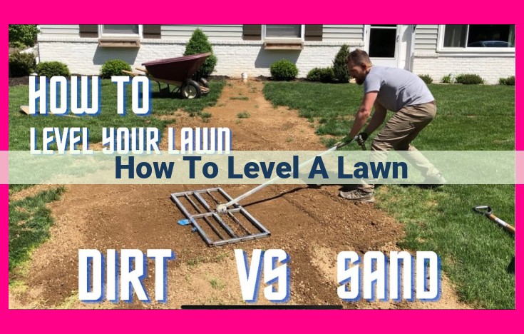 how to level a lawn