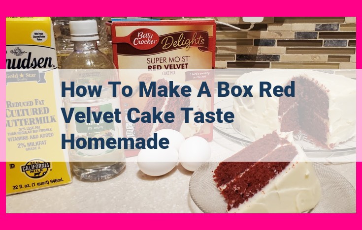 how to make a box red velvet cake taste homemade