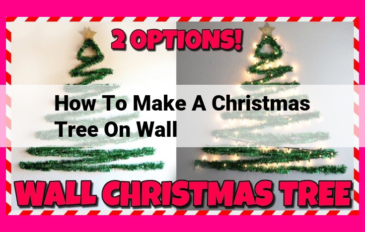 how to make a christmas tree on wall