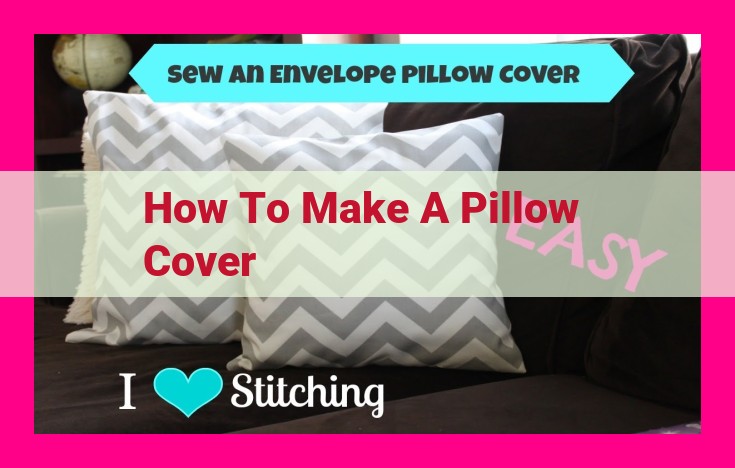 how to make a pillow cover