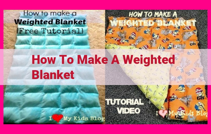 how to make a weighted blanket