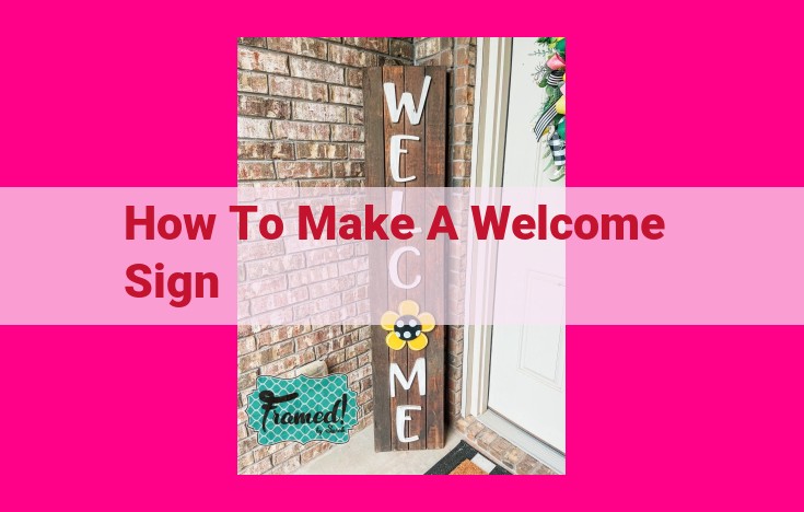 how to make a welcome sign