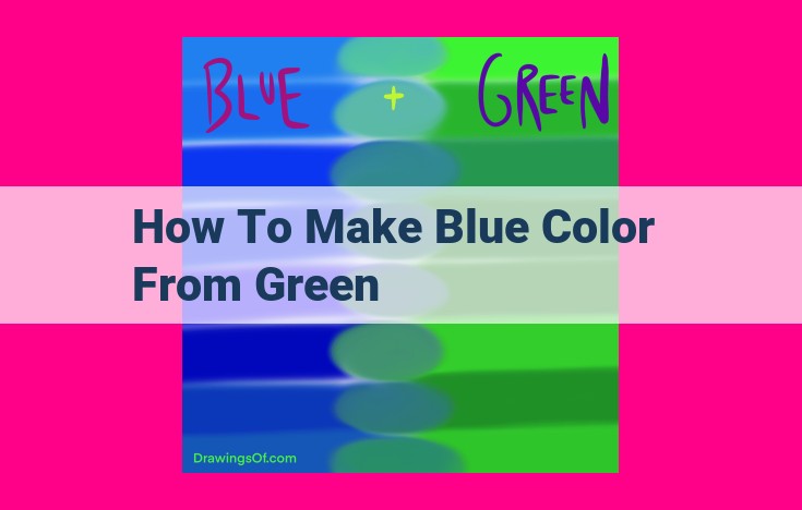 how to make blue color from green