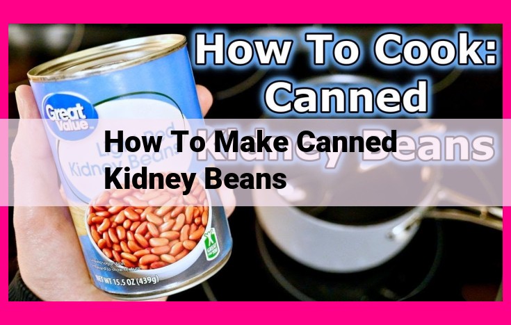 how to make canned kidney beans