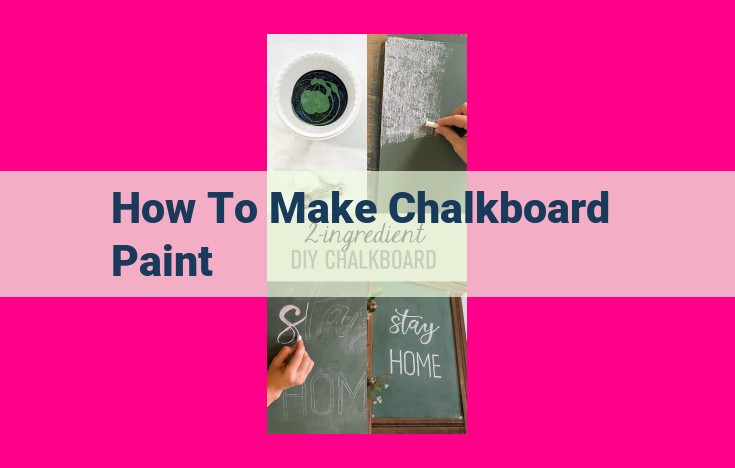 how to make chalkboard paint