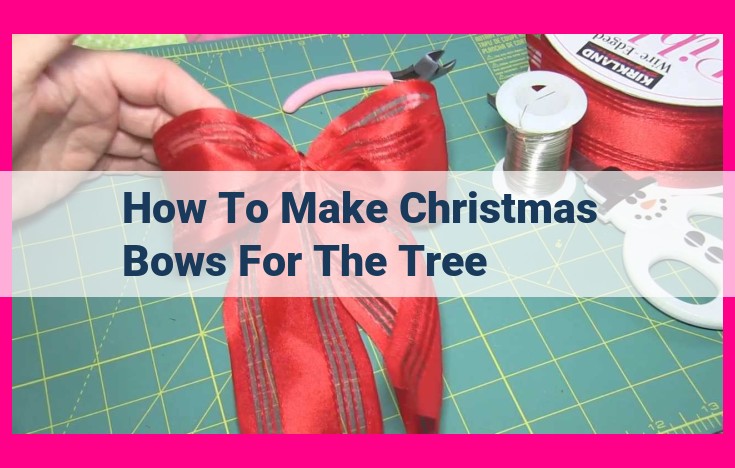 how to make christmas bows for the tree