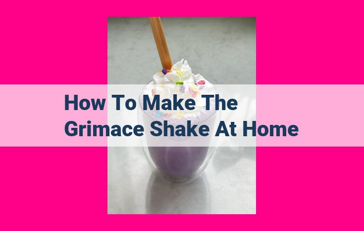 how to make the grimace shake at home