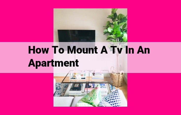 how to mount a tv in an apartment