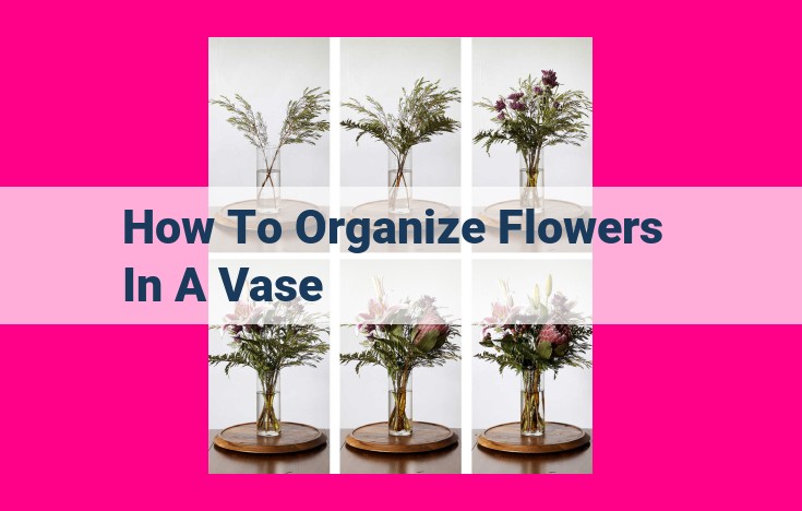 how to organize flowers in a vase