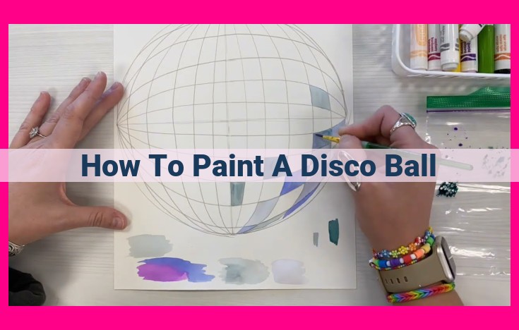 how to paint a disco ball