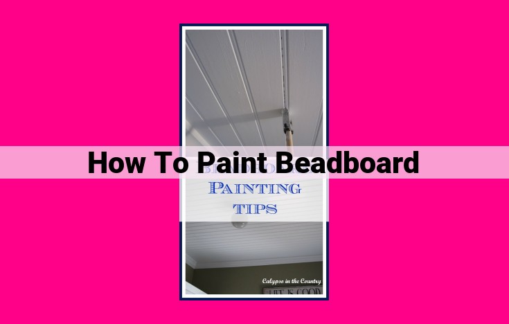 how to paint beadboard