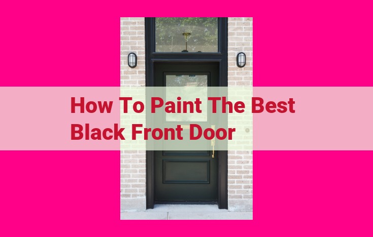 how to paint the best black front door