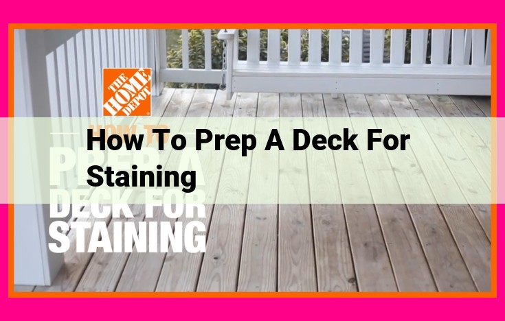 how to prep a deck for staining