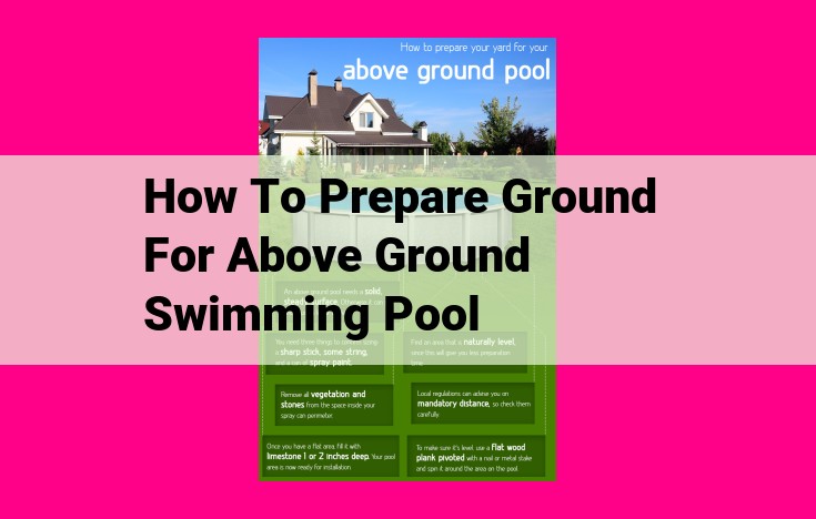 how to prepare ground for above ground swimming pool